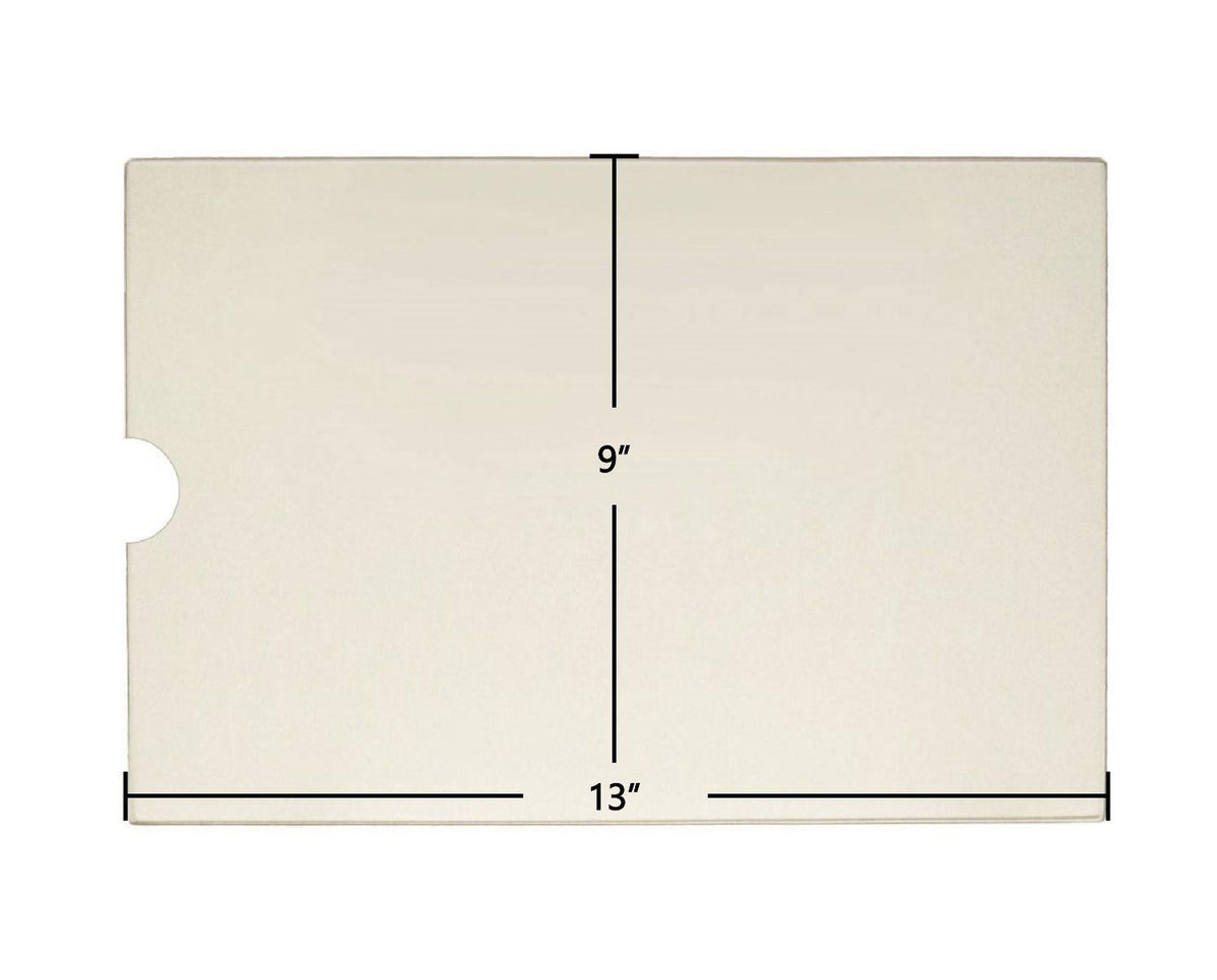 Brass Flame KS-1000DL Door Glass Replacement – 13" x 9" High-Temperature Ceramic Glass Panel with Notch (KS100DI) - Total Hearth