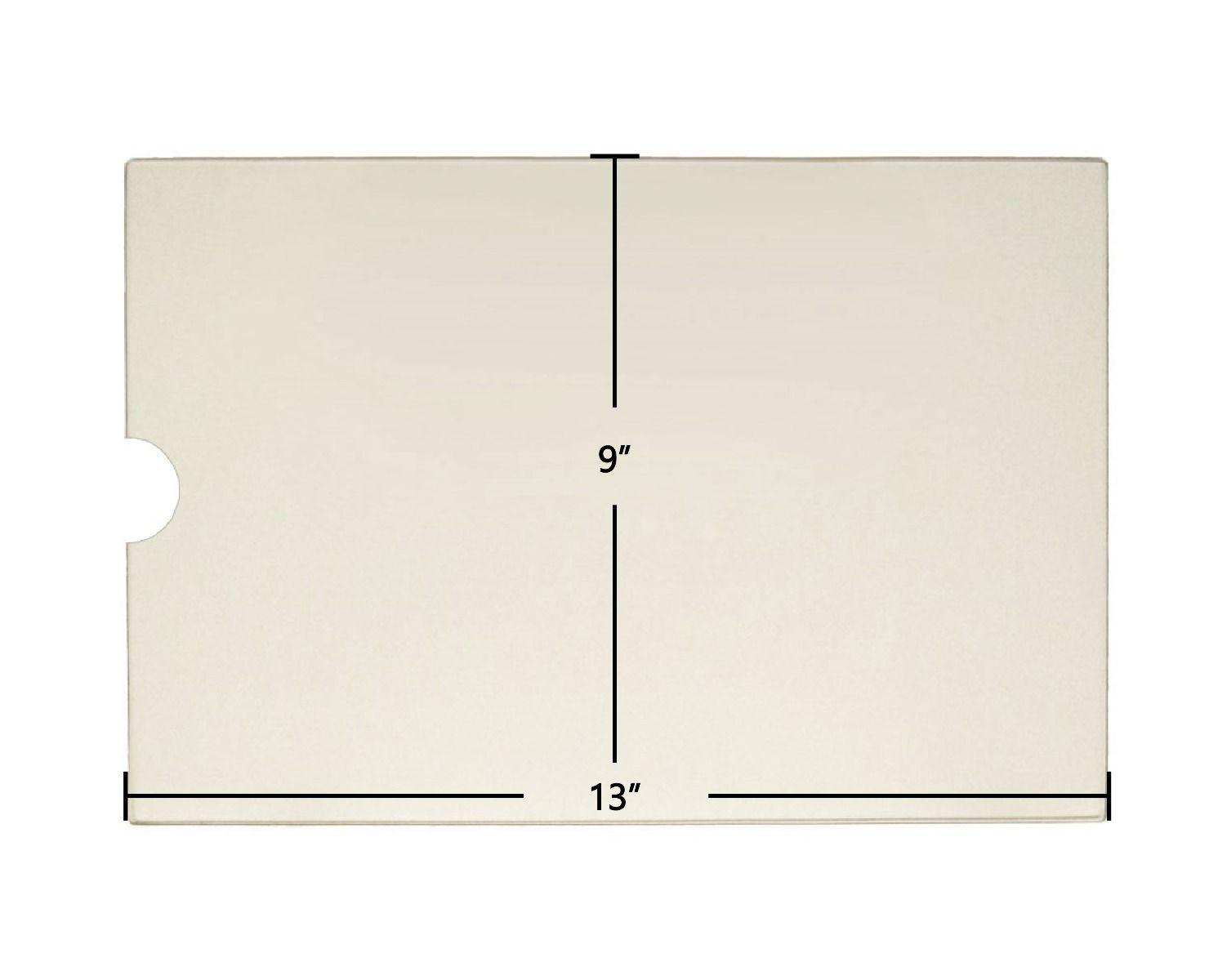 Brass Flame KS-1000DL Door Glass Replacement – 13" x 9" High-Temperature Ceramic Glass Panel with Notch (KS100DI) - Total Hearth