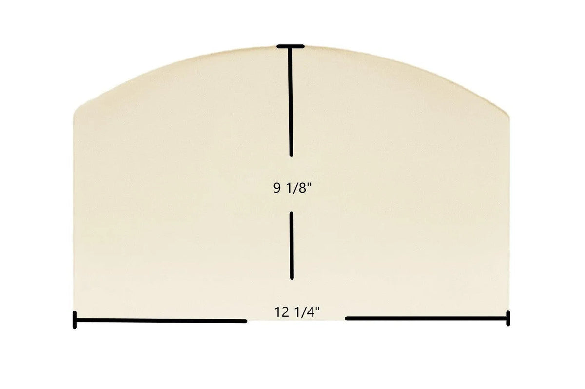 Breckwell SPC-50 Door Glass Replacement – 12 1/4" x 9 1/8" Archtop High-Temperature Ceramic Glass Panel (892302) - Total Hearth