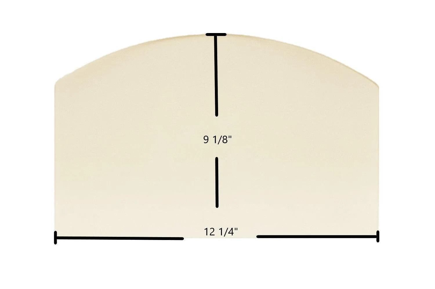 Breckwell SPC-50 Door Glass Replacement – 12 1/4" x 9 1/8" Archtop High-Temperature Ceramic Glass Panel (892302) - Total Hearth
