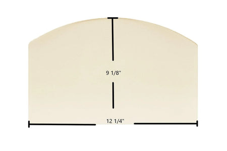 Breckwell SPC-50 Door Glass Replacement – 12 1/4" x 9 1/8" Archtop High-Temperature Ceramic Glass Panel (892302) - Total Hearth