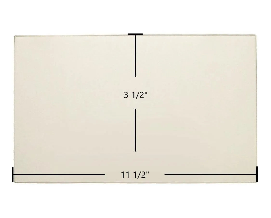 Breckwell SW180 Side Door Glass Replacement – 11 1/2" x 3 1/2" High-Temperature Ceramic Glass Panel (892232) - Total Hearth
