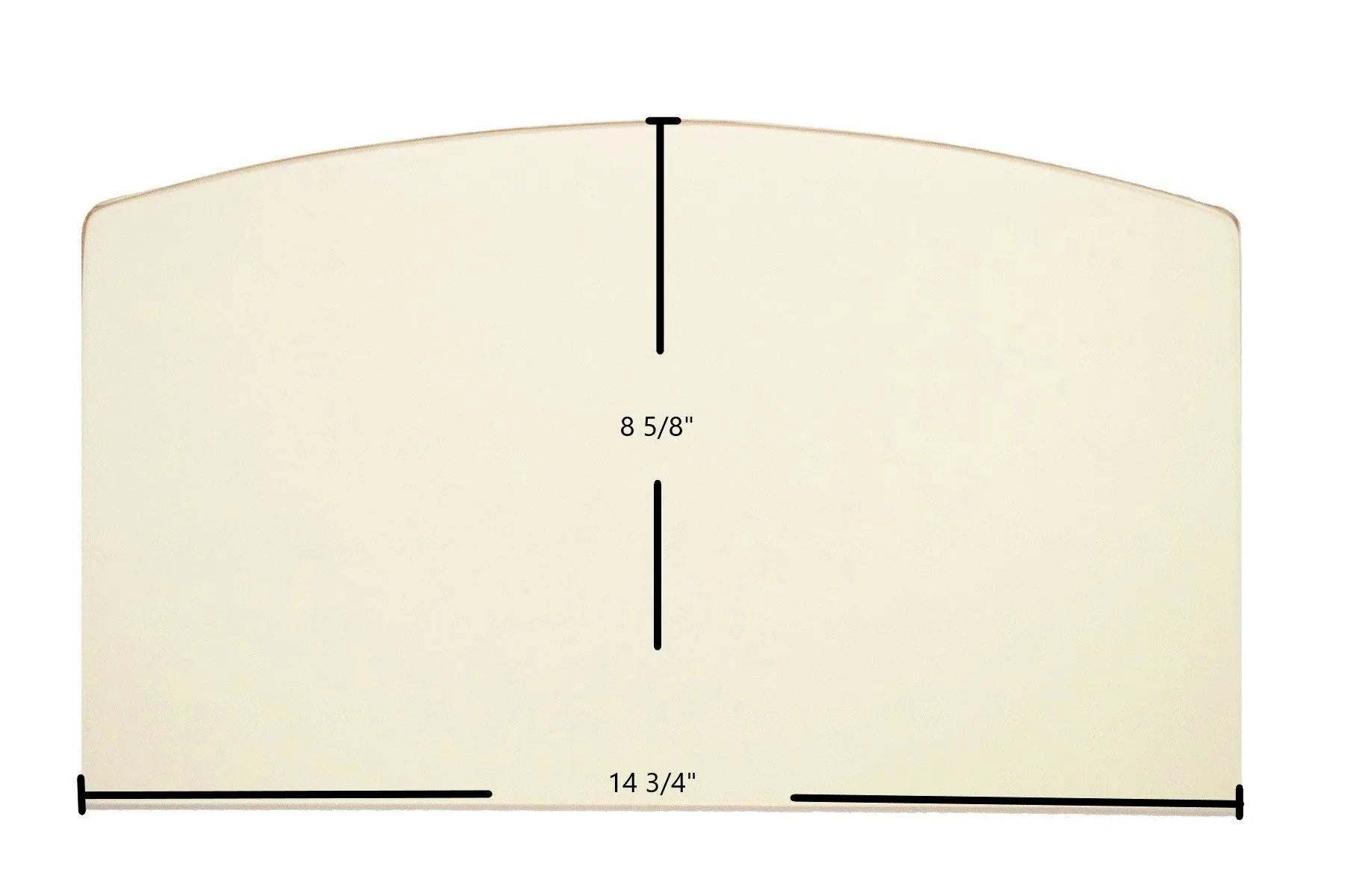 Breckwell Sonora P23 / Big E P1000PW Door Glass Replacement – 14 3/4" x 8 5/8" Archtop High-Temperature Ceramic Glass Panel (C-D-038) - Total Hearth