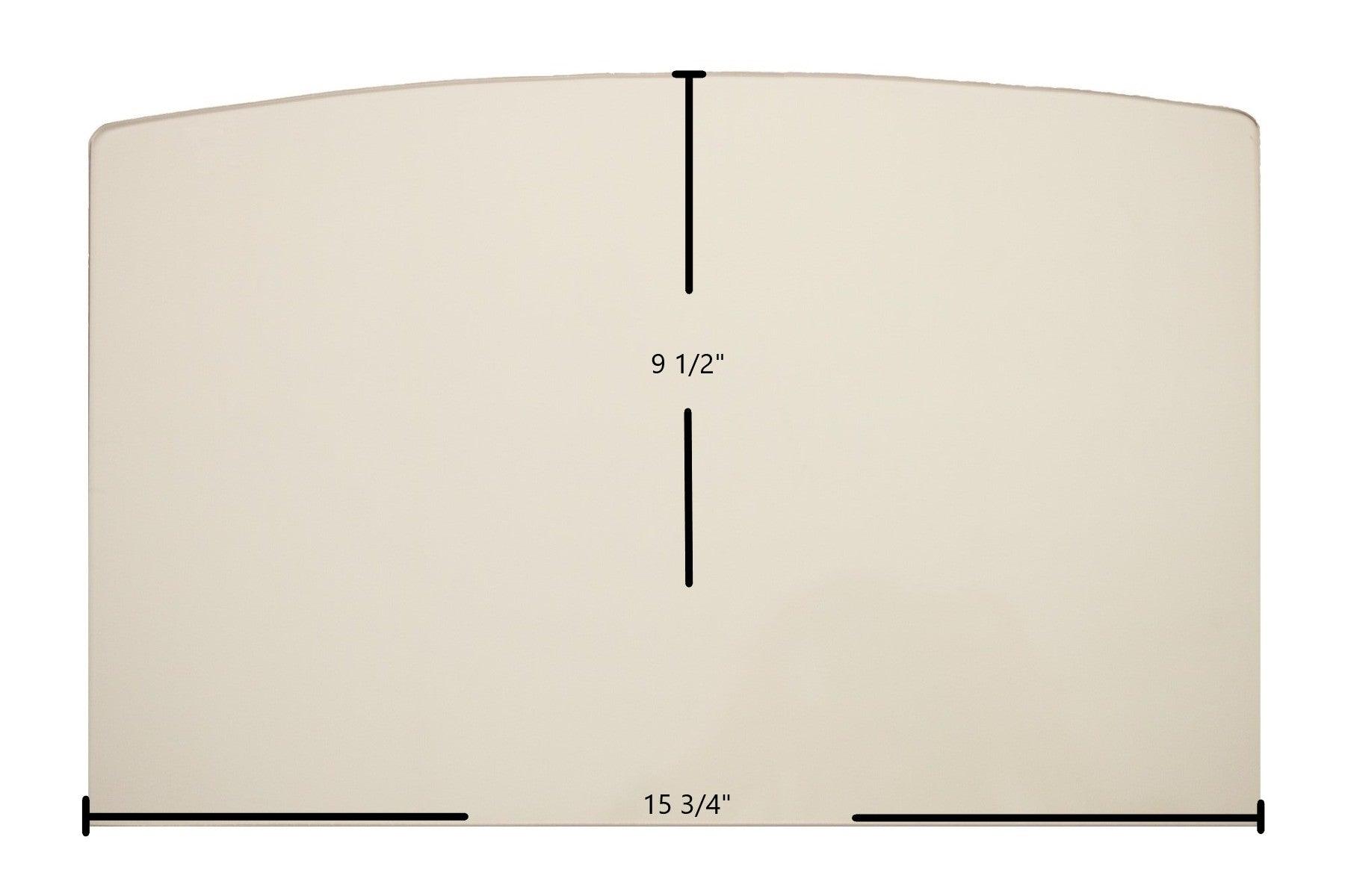 Buck Stove Models 18, 20, 20ZC, 21, FS21, 81, 85, 261 Door Glass Replacement – 15 3/4" x 9 1/2" Archtop High-Temperature Ceramic Glass Panel (PG2124GL) - Total Hearth