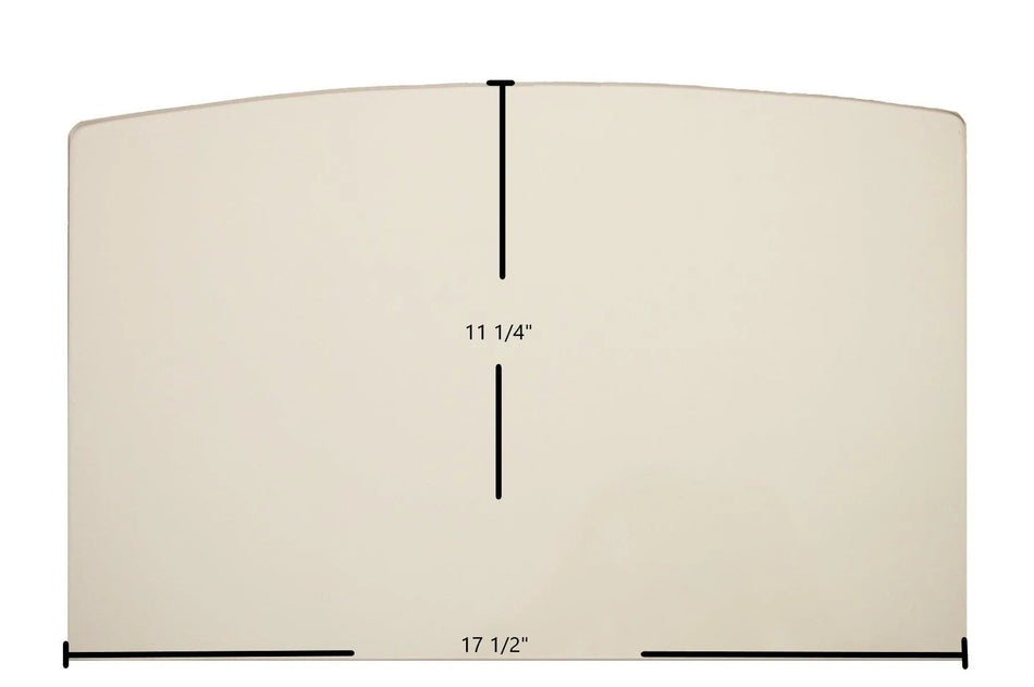 Buck Stove Models 26, 51, 74, 74ZC, 80, 80ZC, 91, 94NC Door Glass Replacement – 17 1/2" x 11 1/4" Archtop High-Temperature Ceramic Glass Panel (PG265191GL) - Total Hearth