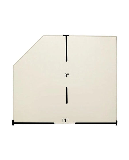 Carolina Challenge I Door Glass Replacement – 11" x 8" High-Temperature Ceramic Glass Panel with Corner Cut (7GCC1) - Total Hearth