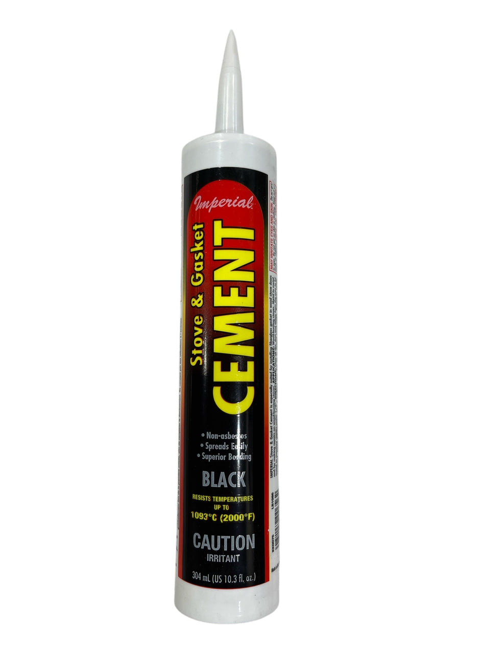 Gasket Cement (Black) – 10.3 oz Caulking Tube | KK0076 | High-Temp Adhesive for Stove Gasket & Metal Repairs | Imperial Manufacturing - Total Hearth