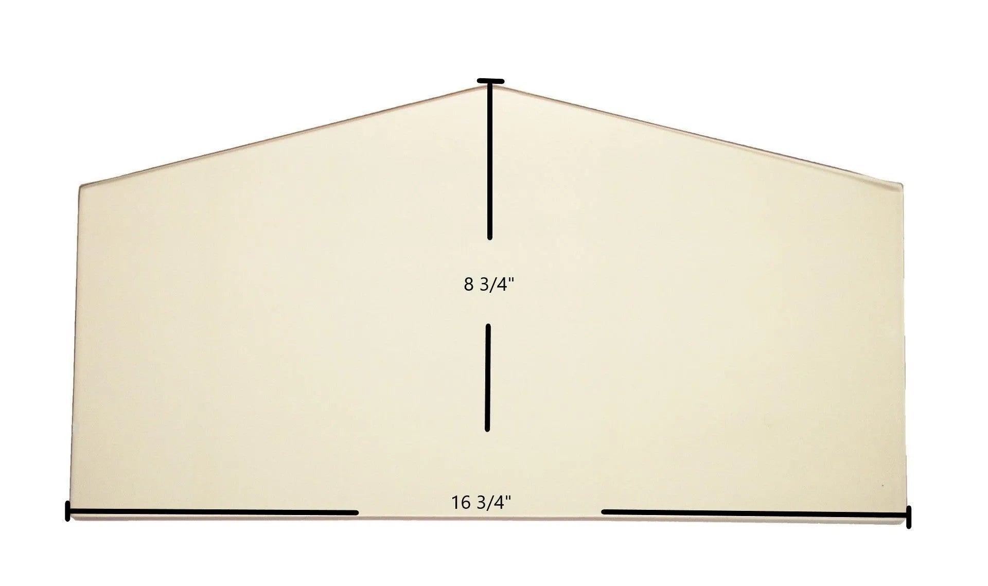 Century S171E, S273E, S373E, FW270029, S10011 Archtop Door Glass – 16 3/4" x 8 3/4" High-Temperature Ceramic Glass Panel (SE63005-S31128) - Total Hearth