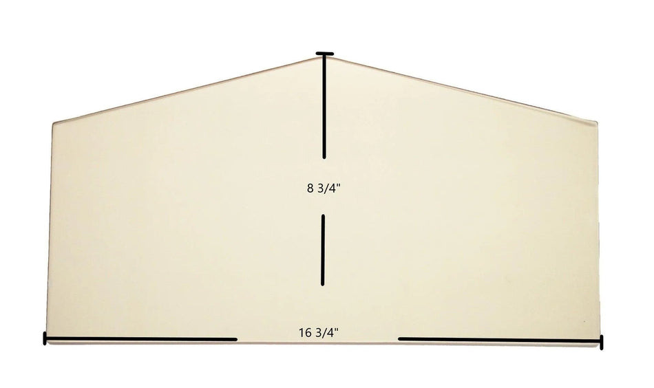 Century S171E, S273E, S373E, FW270029, S10011 Archtop Door Glass – 16 3/4" x 8 3/4" High-Temperature Ceramic Glass Panel (SE63005-S31128) - Total Hearth
