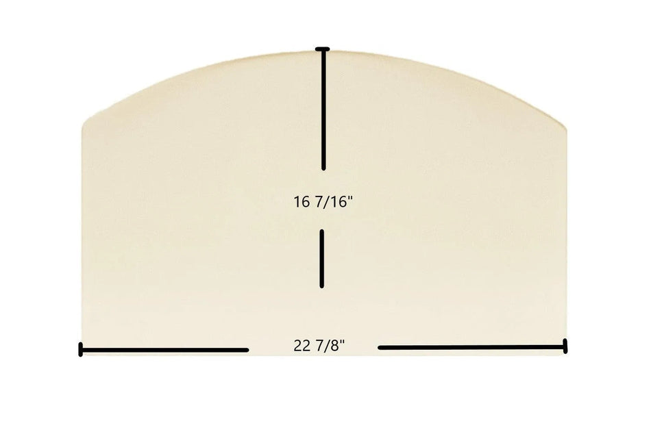 Clayton Model 10 Phase II, Clay 60 Phase II Door Glass Replacement – 22 7/8" x 16 3/8" Archtop High-Temperature Ceramic Glass Panel (89672) - Total Hearth