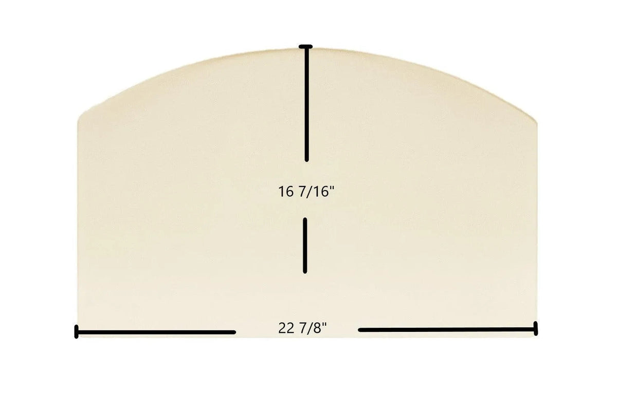 Clayton Model 10 Phase II, Clay 60 Phase II Door Glass Replacement – 22 7/8" x 16 3/8" Archtop High-Temperature Ceramic Glass Panel (89672) - Total Hearth