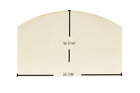 Clayton Model 10 Phase II, Clay 60 Phase II Door Glass Replacement – 22 7/8" x 16 3/8" Archtop High-Temperature Ceramic Glass Panel (89672) - Total Hearth