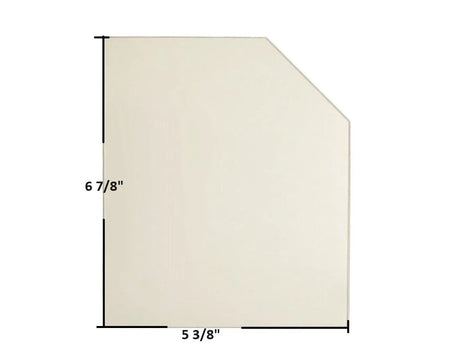 Country Flame Double Door Replacement Glass – 5 3/8" x 6 7/8" with Cut Corner (Part #7P384CF) - Total Hearth