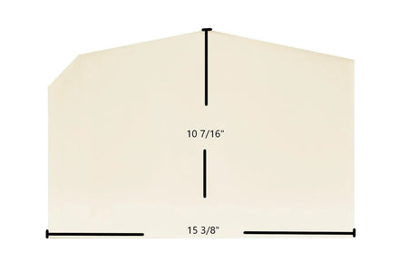Country Flame R6 / Crossfire-C/P / Harvester / Ovation 1700–3000 / Little Rascal / NPS / Spitfire / C2 Archtop Ceramic Glass Panel – 15 3/8" x 10 7/16" (Part #7P048CF) - Total Hearth