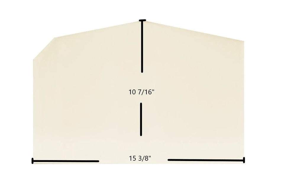 Country Flame R6 / Crossfire-C/P / Harvester / Ovation 1700–3000 / Little Rascal / NPS / Spitfire / C2 Archtop Ceramic Glass Panel – 15 3/8" x 10 7/16" (Part #7P048CF) - Total Hearth