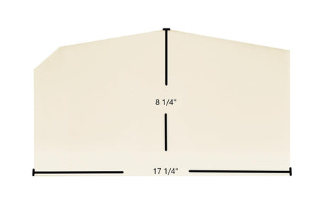 Country Flame R / SBF / SD-1 / C2 / O2 Archtop Ceramic Glass Panel – 17 1/4" x 8 1/4" (Part #7P049CF) - Total Hearth