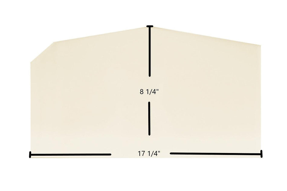 Country Flame R / SBF / SD-1 / C2 / O2 Archtop Ceramic Glass Panel – 17 1/4" x 8 1/4" (Part #7P049CF) - Total Hearth