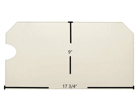 Country Performer C210 / CS210 & Striker C160 / CA160 / S160 / SA160 Ceramic Glass Panel – 17 3/4" x 9" with Notch (Part #H3016) - Total Hearth