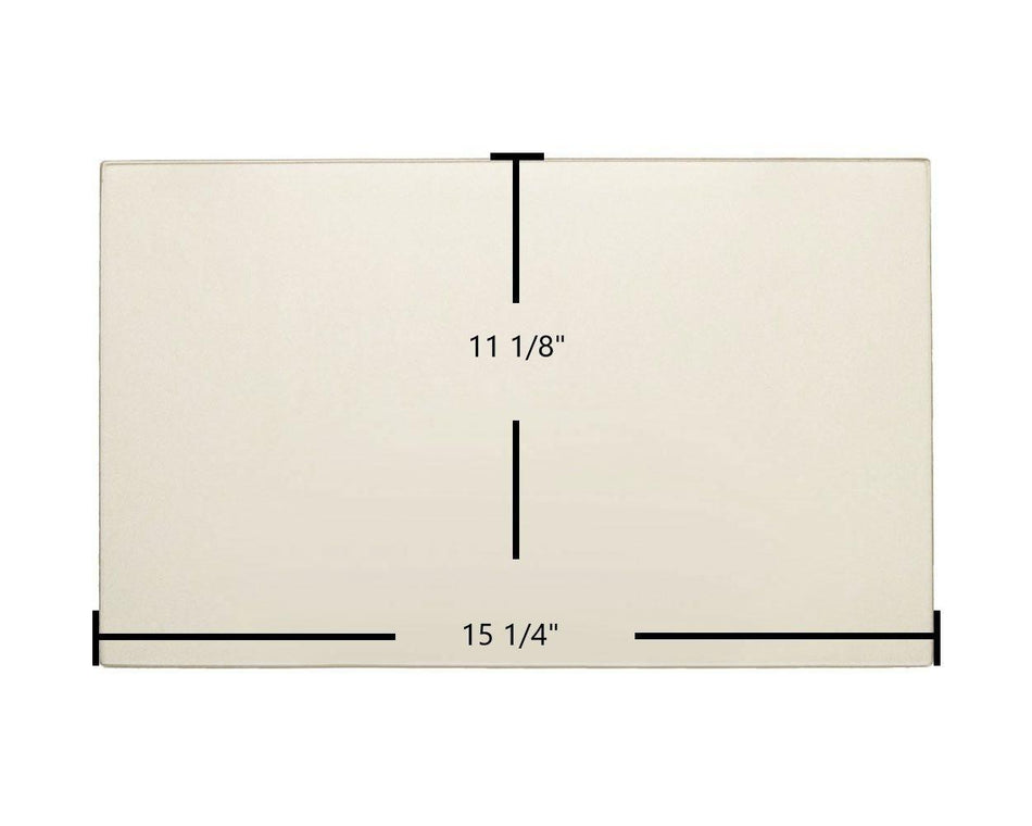 Drolet Contempro 1300, 1600, 2000 Ceramic Glass Panel – 15 1/4" x 11 1/8" Replacement (SE08435-05) - Total Hearth