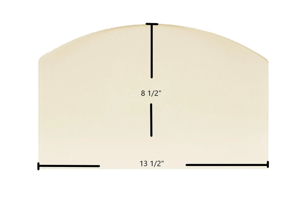 Dutchwest DW1000L02, DW1000P02 Ceramic Archtop Glass Panel – 13 1/2" x 8 1/2" Replacement (S31339) - Total Hearth