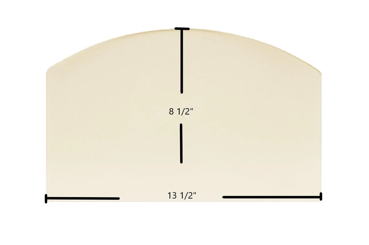 Dutchwest DW1000L02, DW1000P02 Ceramic Archtop Glass Panel – 13 1/2" x 8 1/2" Replacement (S31339) - Total Hearth