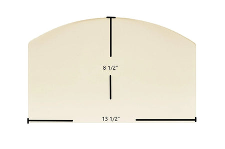 Dutchwest DW1000L02, DW1000P02 Ceramic Archtop Glass Panel – 13 1/2" x 8 1/2" Replacement (S31339) - Total Hearth