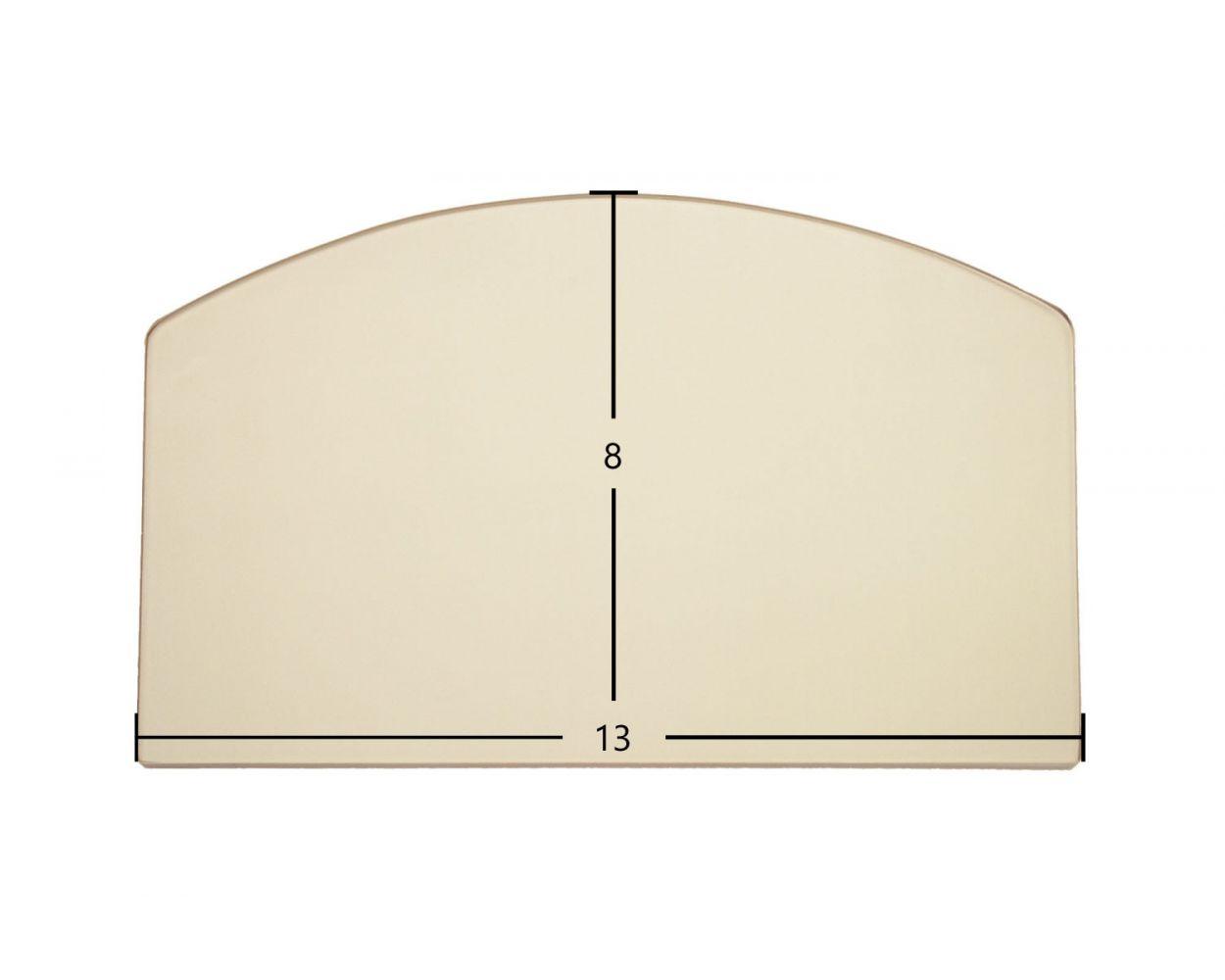 Earth Stove T-100 Ceramic Archtop Glass Panel – 13" x 8" Replacement (T-100G-1) - Total Hearth