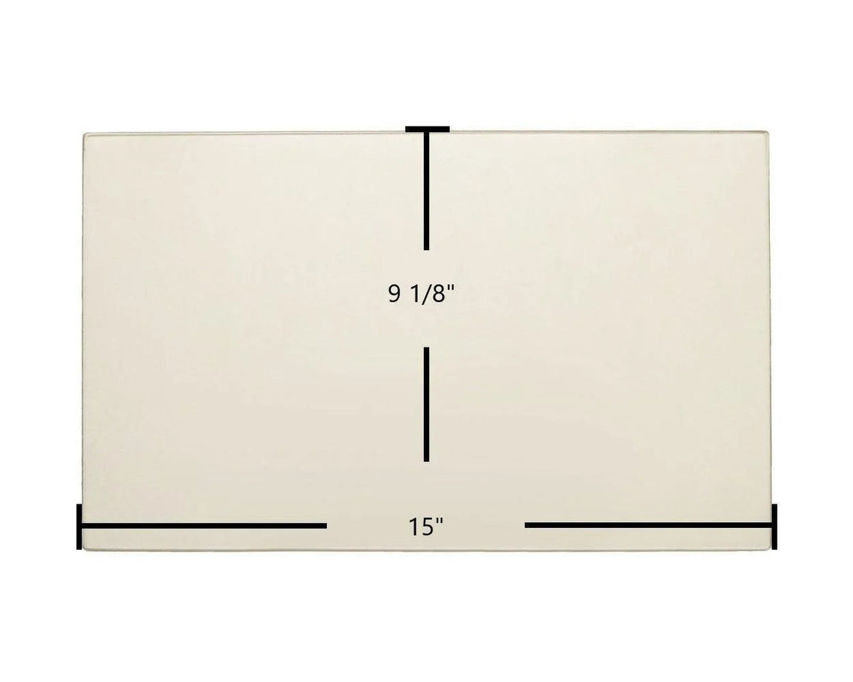 Enerzone Solution 1.3 & Bio 35 Ceramic Glass Panel (15" x 9 1/8") | High-Temp OEM Replacement - Total Hearth