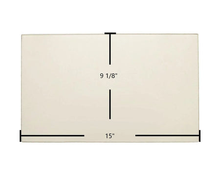 Enerzone Solution 1.3 & Bio 35 Ceramic Glass Panel (15" x 9 1/8") | High-Temp OEM Replacement - Total Hearth