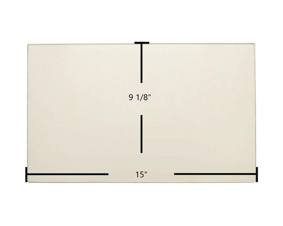 Enerzone Solution 1.3 & Bio 35 Ceramic Glass Panel (15" x 9 1/8") | High-Temp OEM Replacement - Total Hearth