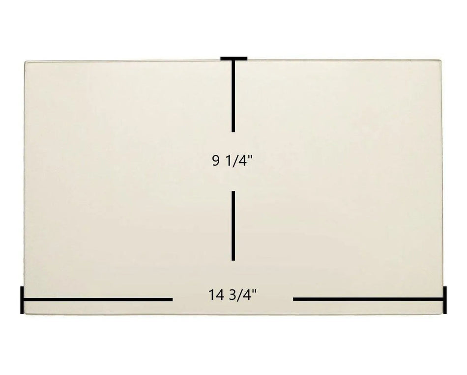 England's Stove Works Glass Panel (14 3/4" x 9 1/4") | Fits 25-PUF, 55-SHP240, 55-TRP240, 10-CDV, 49-TRC22, 49-SHC22 | OEM Part #AC-G1 / AC-S10 - Total Hearth