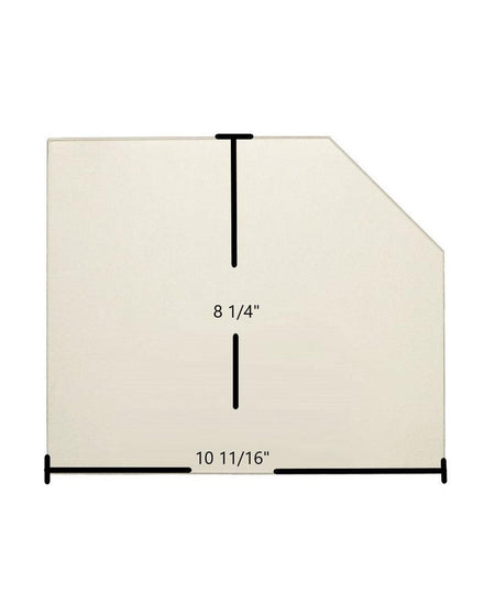 Grizzly Double Door Ceramic Glass Panel – Archtop Stove Replacement (10 11/16" x 8 1/4") | Part #GrizDDG - Total Hearth