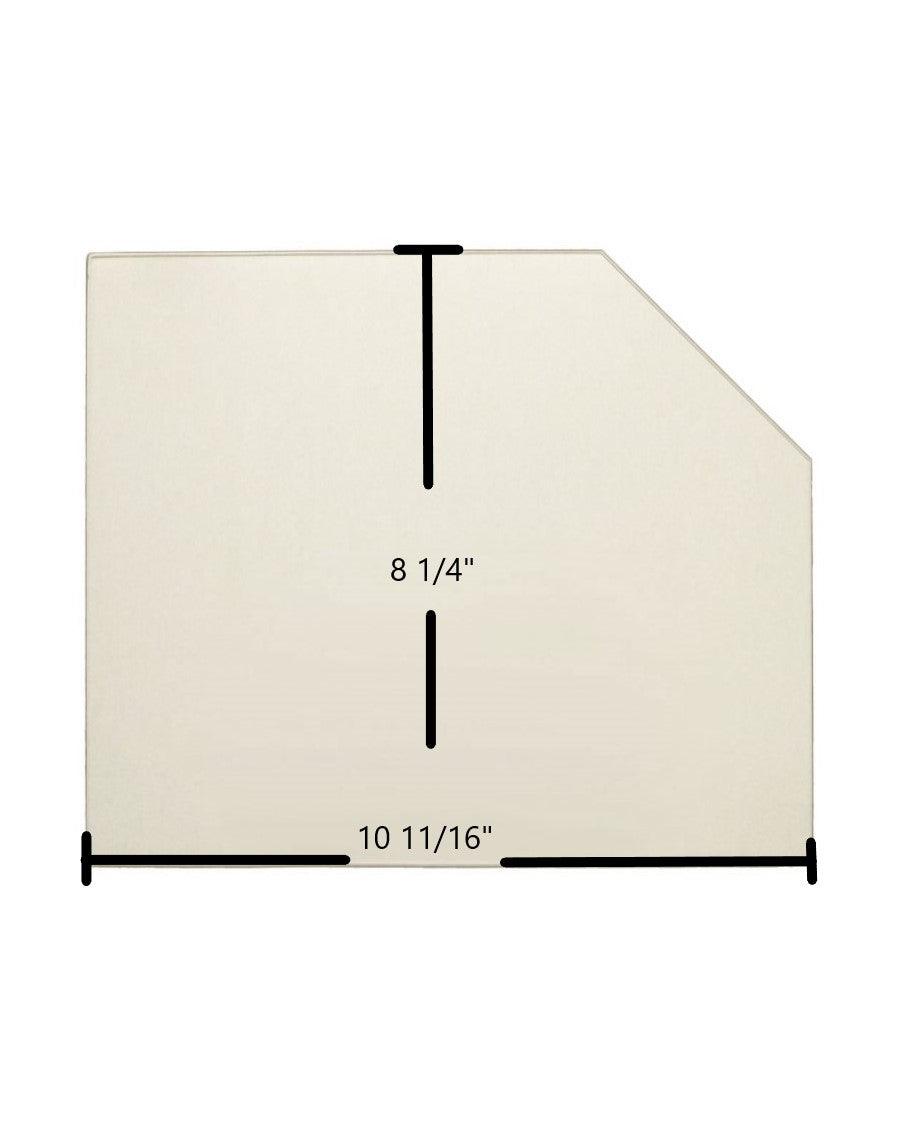 Grizzly Double Door Ceramic Glass Panel – Archtop Stove Replacement (10 11/16" x 8 1/4") | Part #GrizDDG - Total Hearth