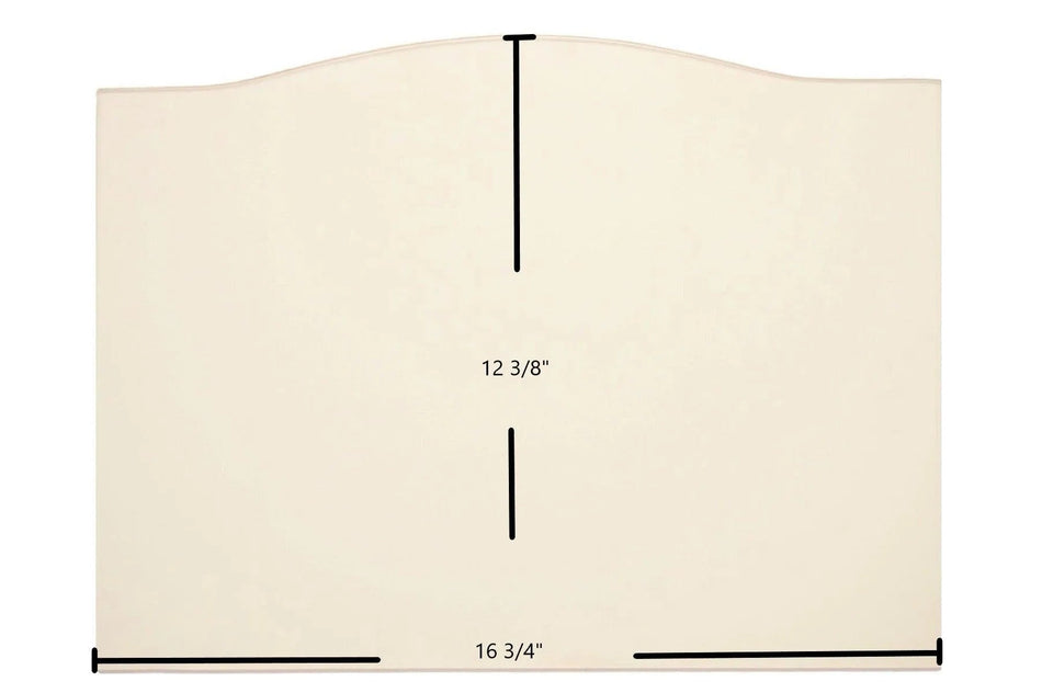 Harman 300I, TL2.0, TL2.6, TL300, Super Magnum Stoker Ceramic Glass Panel (16 3/4" x 12 3/8") – Archtop High-Temperature Replacement | Part #3-40-06932, 1-00-06932 - Total Hearth