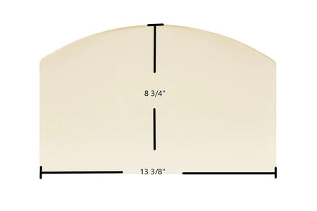 Hudson River Catskill Wood Stove Ceramic Glass Panel (13 3/8" x 8 3/4") | HUD-Cat-Arch OEM Archtop Replacement - Total Hearth