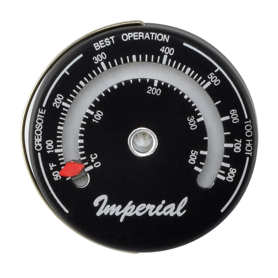 Magnetic Stove Thermometer – KK0163 | For Single Wall Stove Pipes | Easy-Read Dial | Magnetic Mount | Model 3CP34