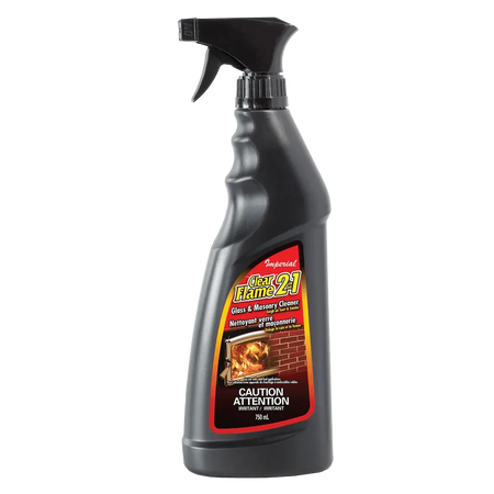 Clear Flame 2-in-1 Glass & Masonry Cleaner – 25 fl. oz. | KK0330 | Heavy-Duty Spray for Soot, Smoke & Creosote Removal - Total Hearth