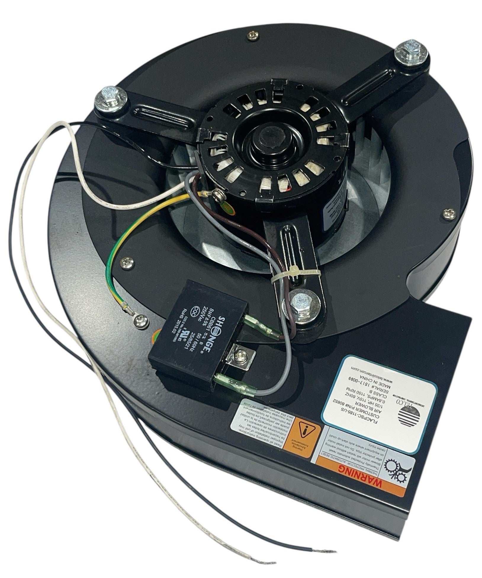 US Stove Blower | 185 CFM Blower Motor with Housing | Part #80652 (Fit