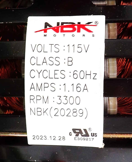 NBK-20289 Draft Inducer Blower Motor | Carrier 320725-757 - view 3