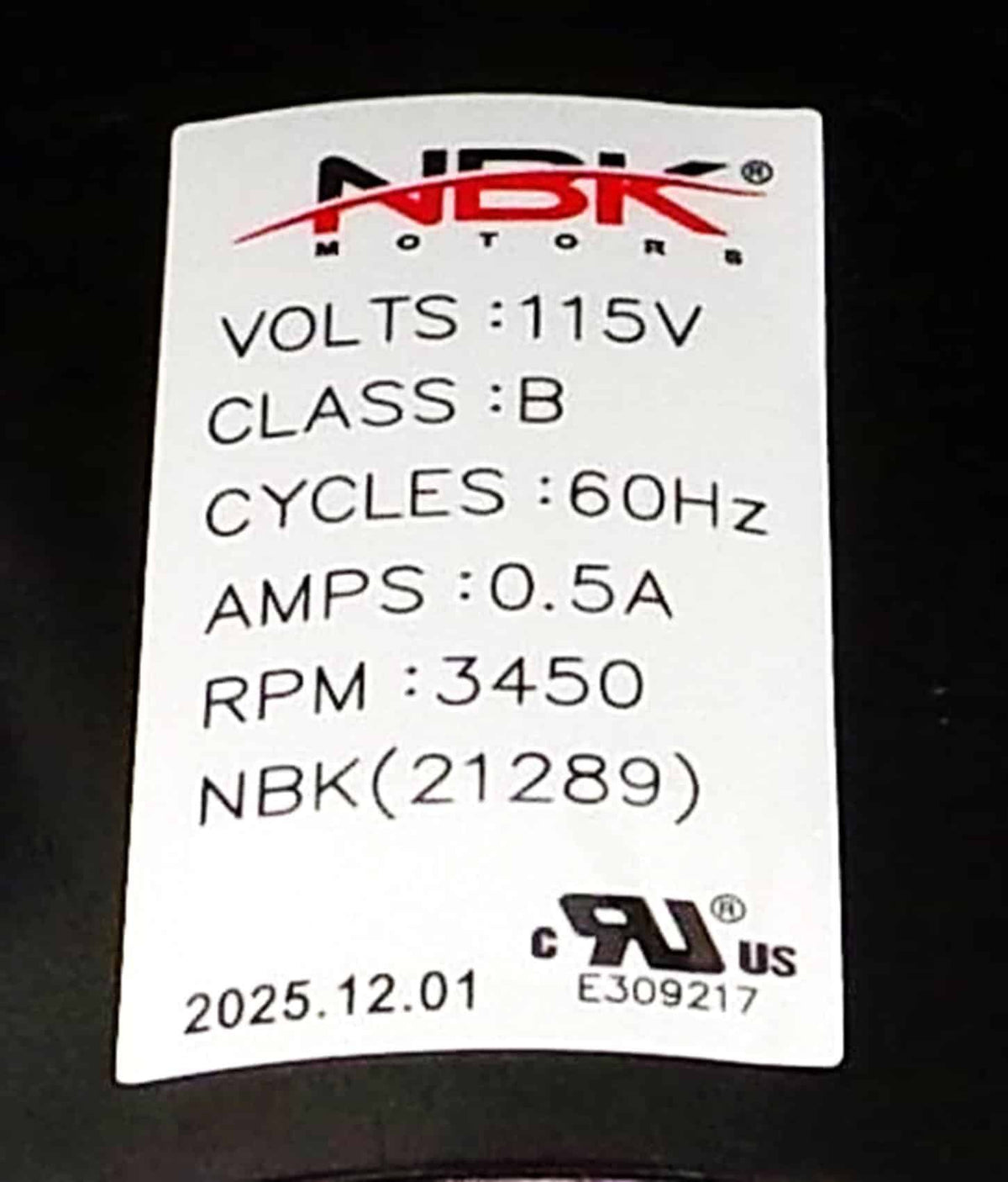 NBK-21289 motor assembly - view 3
