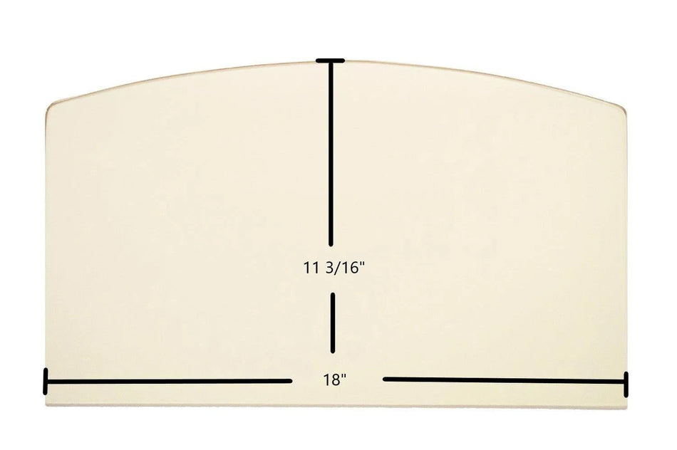 Osburn 2000 Arched Ceramic Glass Panel (18" x 11 3/16") – Replaces SE65025 - Total Hearth