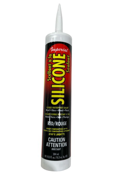 Red Silicone Sealant – 10.3 oz Caulking Tube | KK0205 | High-Temp Flexible Waterproof Sealant | Imperial Manufacturing - Total Hearth