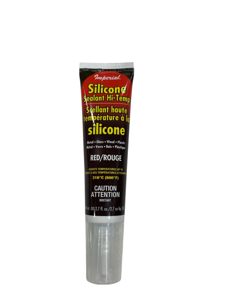 Red Silicone Sealant – 2.7 oz Tube | KK0321 | High-Temp Flexible Adhesive for Gas Fireplaces | Imperial Manufacturing - Total Hearth