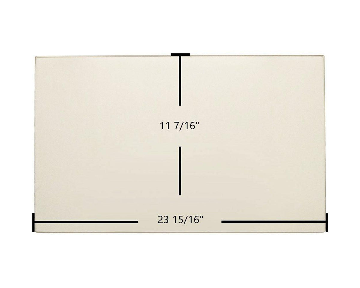 Russo Model Large Glass Panel (3GBR) – 23 15/16" x 11 7/16" High-Temperature Ceramic Replacement - Total Hearth