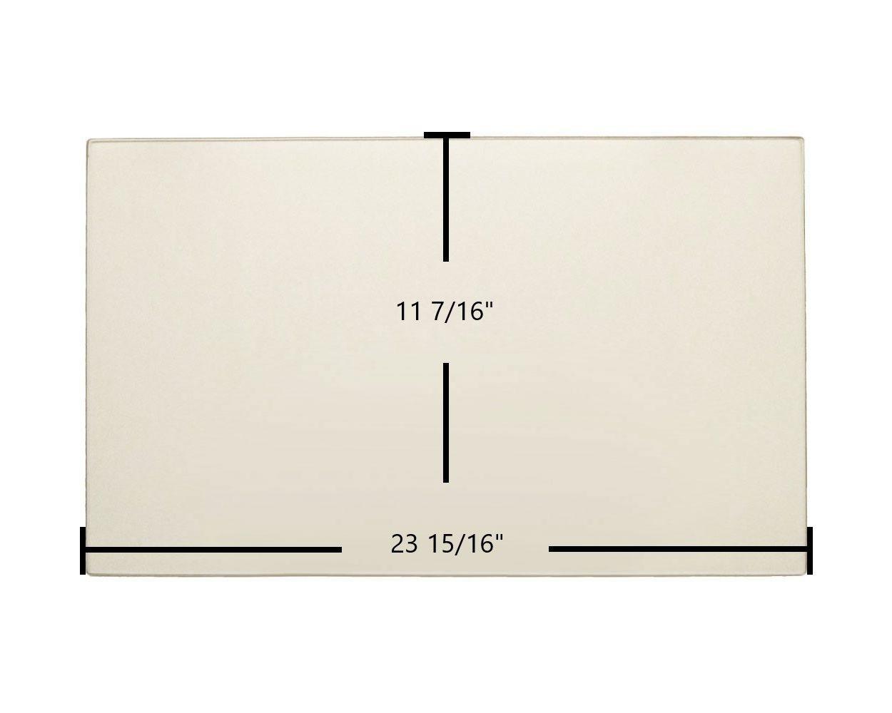 Russo Model Large Glass Panel (3GBR) – 23 15/16" x 11 7/16" High-Temperature Ceramic Replacement - Total Hearth