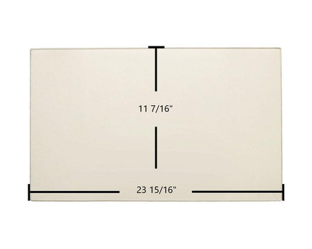Russo Model Large Glass Panel (3GBR) – 23 15/16" x 11 7/16" High-Temperature Ceramic Replacement - Total Hearth
