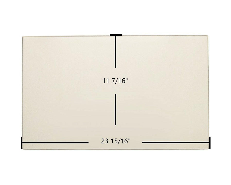 Russo Model Large Glass Panel (3GBR) – 23 15/16" x 11 7/16" High-Temperature Ceramic Replacement - Total Hearth