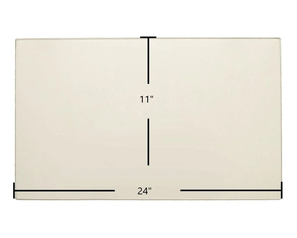 Russo 2 & 3 Glass Panel (R-001-0204) – 24" x 11" High-Temperature Ceramic Replacement - Total Hearth
