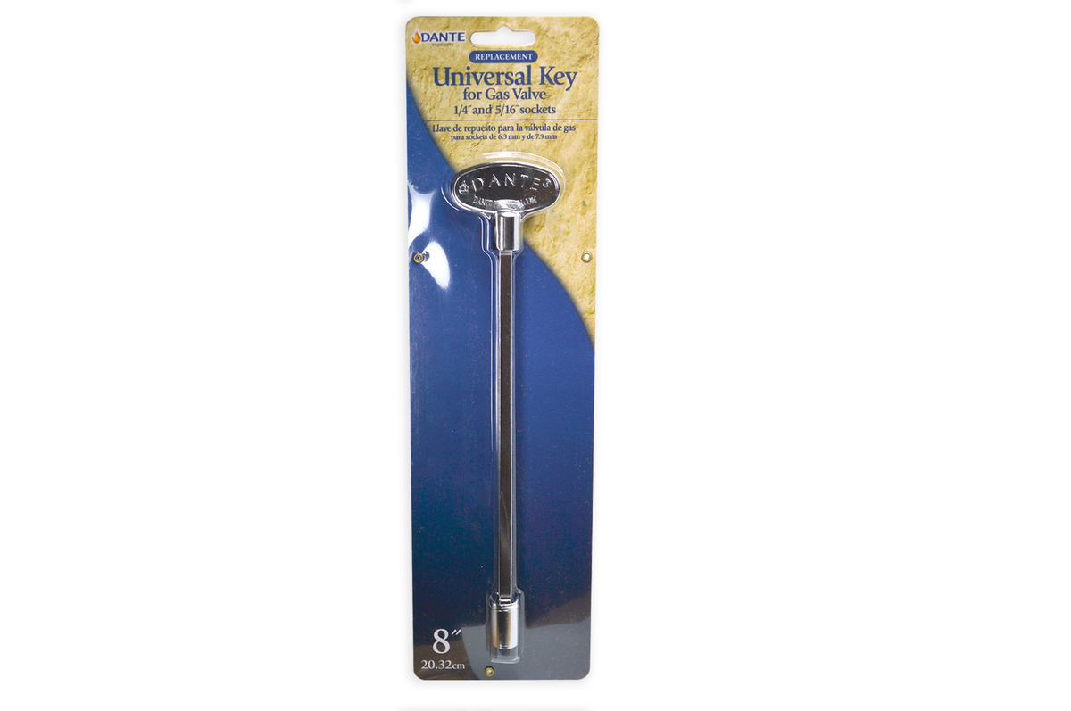 Dante 8-Inch Chrome Gas Valve Key, NKY.8.CR - product view 2