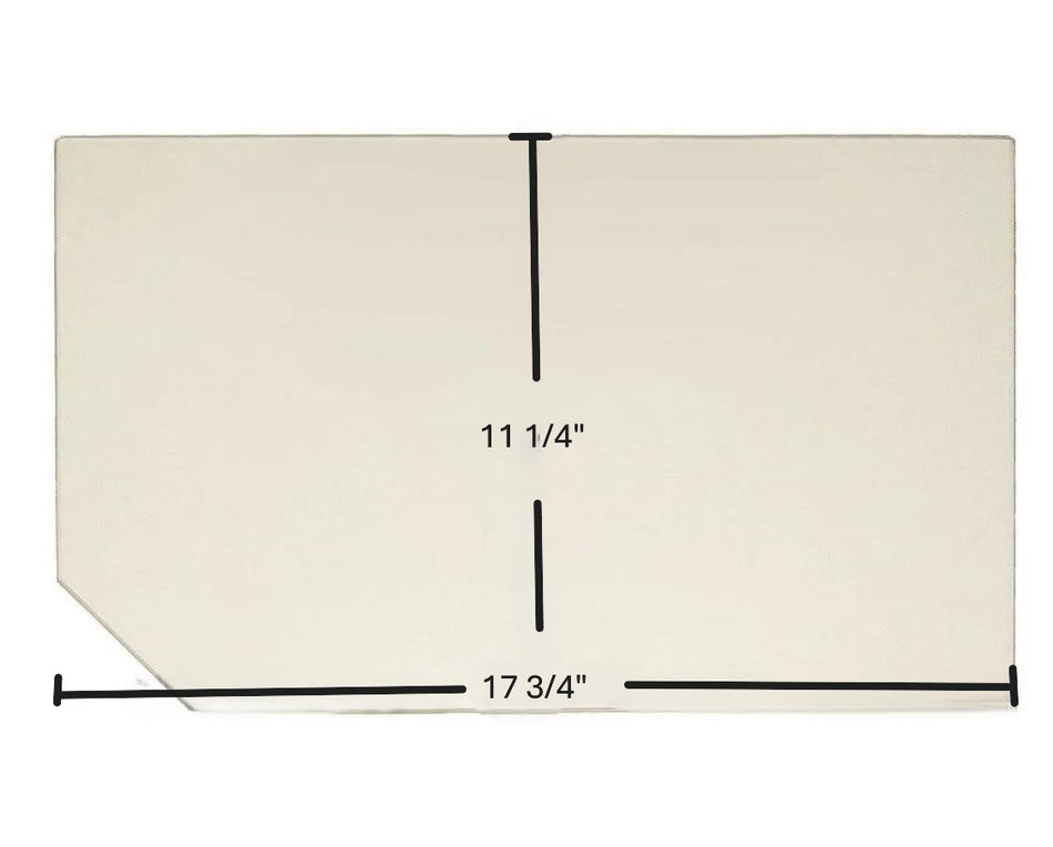 Silent Flame Ceramic Glass Panel | 17 3/4" x 11 1/4"